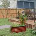 Galvanized Metal Outdoor Raised Garden Bed Planter With Safety Edge