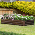 Metal Rectangular 6Ftx3Ft Garden Bed