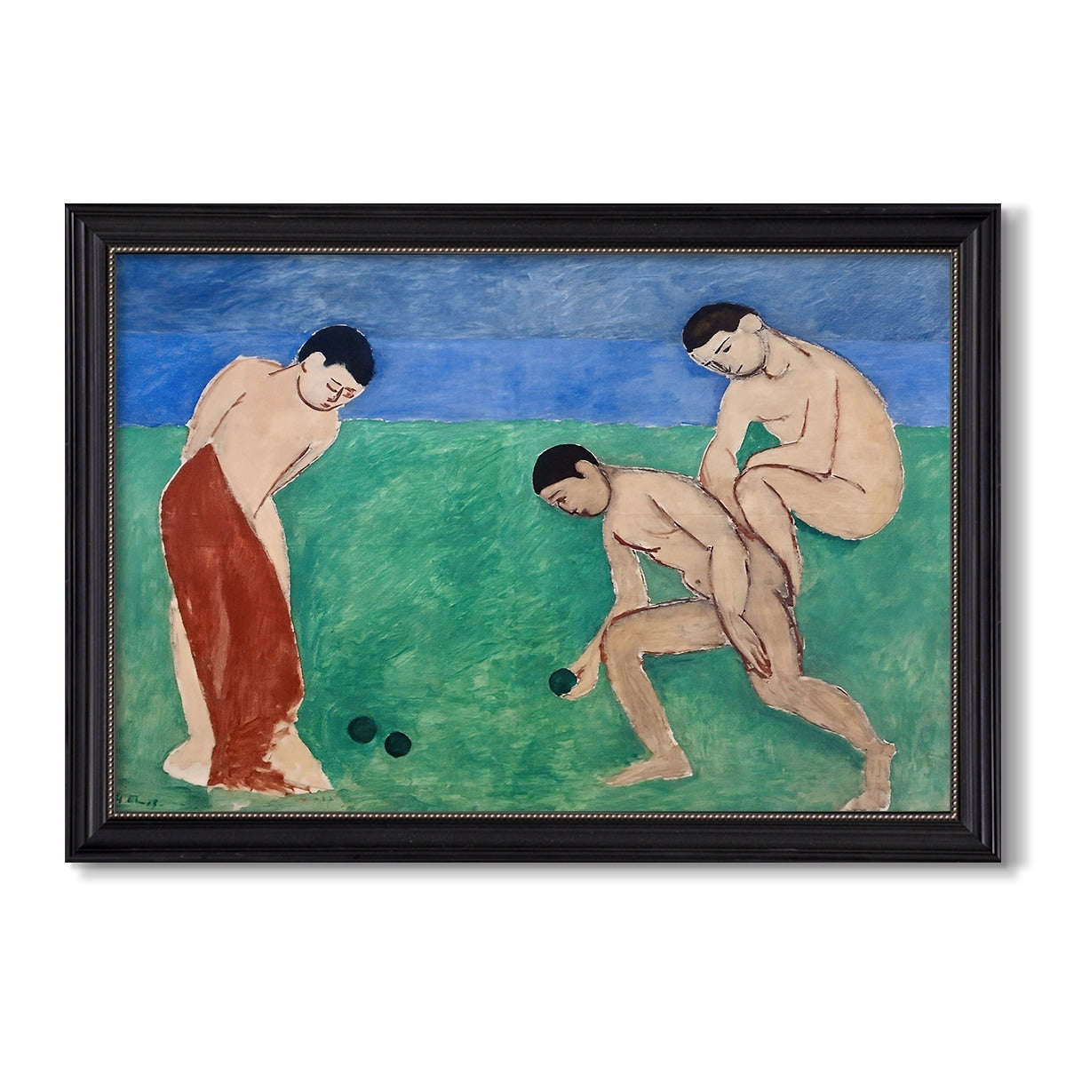 Game Of Bowls 1908 Henri Matisse Custom Framed Canvas
