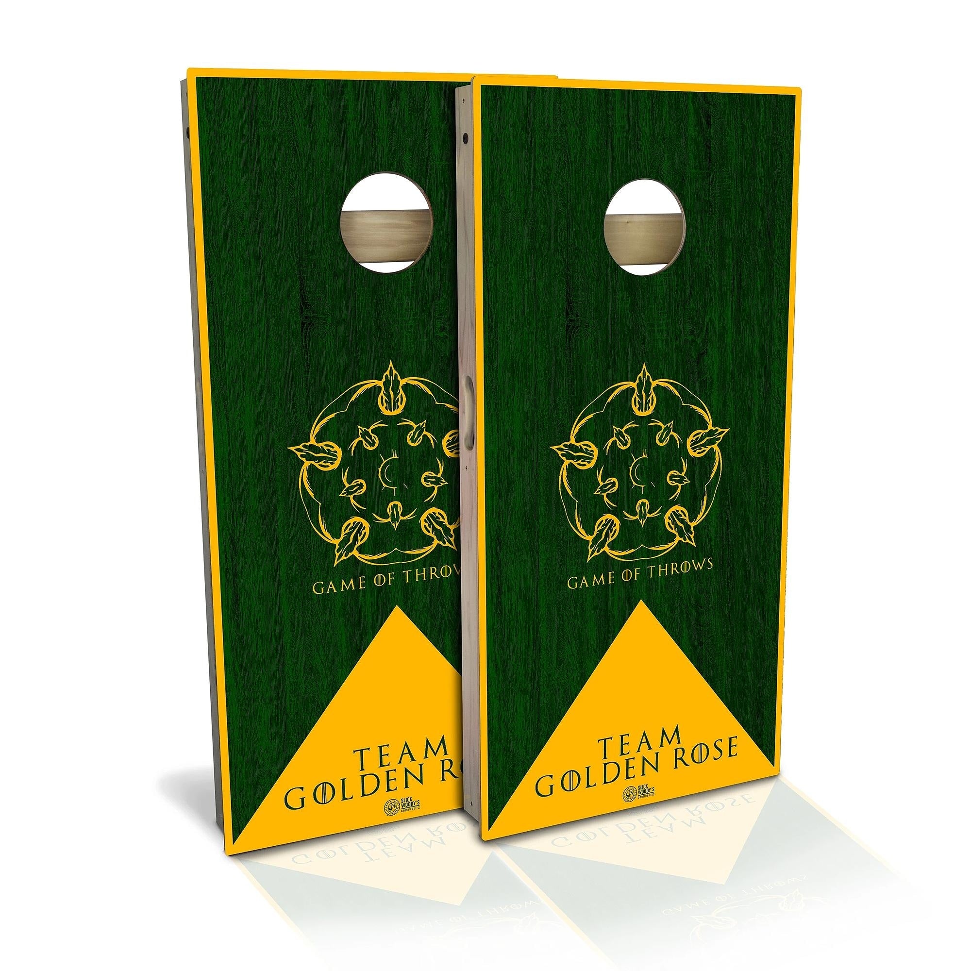 Game Of Throws Team Golden Rose Cornhole Set Choose Your Size