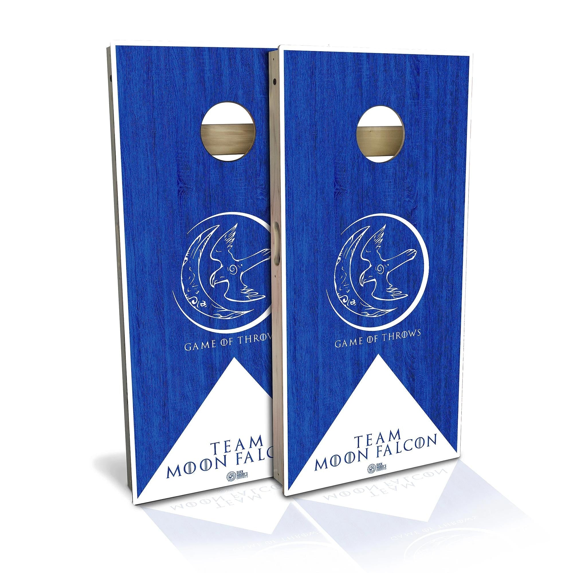 Game Of Throws Team Moon Falcon Cornhole Set Choose Your Size