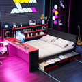 Gaming Daybed With Integrated Desk And Lights