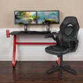 Gaming Desk And Chair Set With Cup Holder And Headphone Hook Desk Bundle