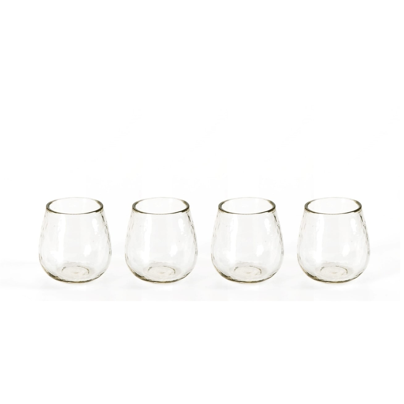 Garan Hammered Glass All Purpose Glasses Set Of 4