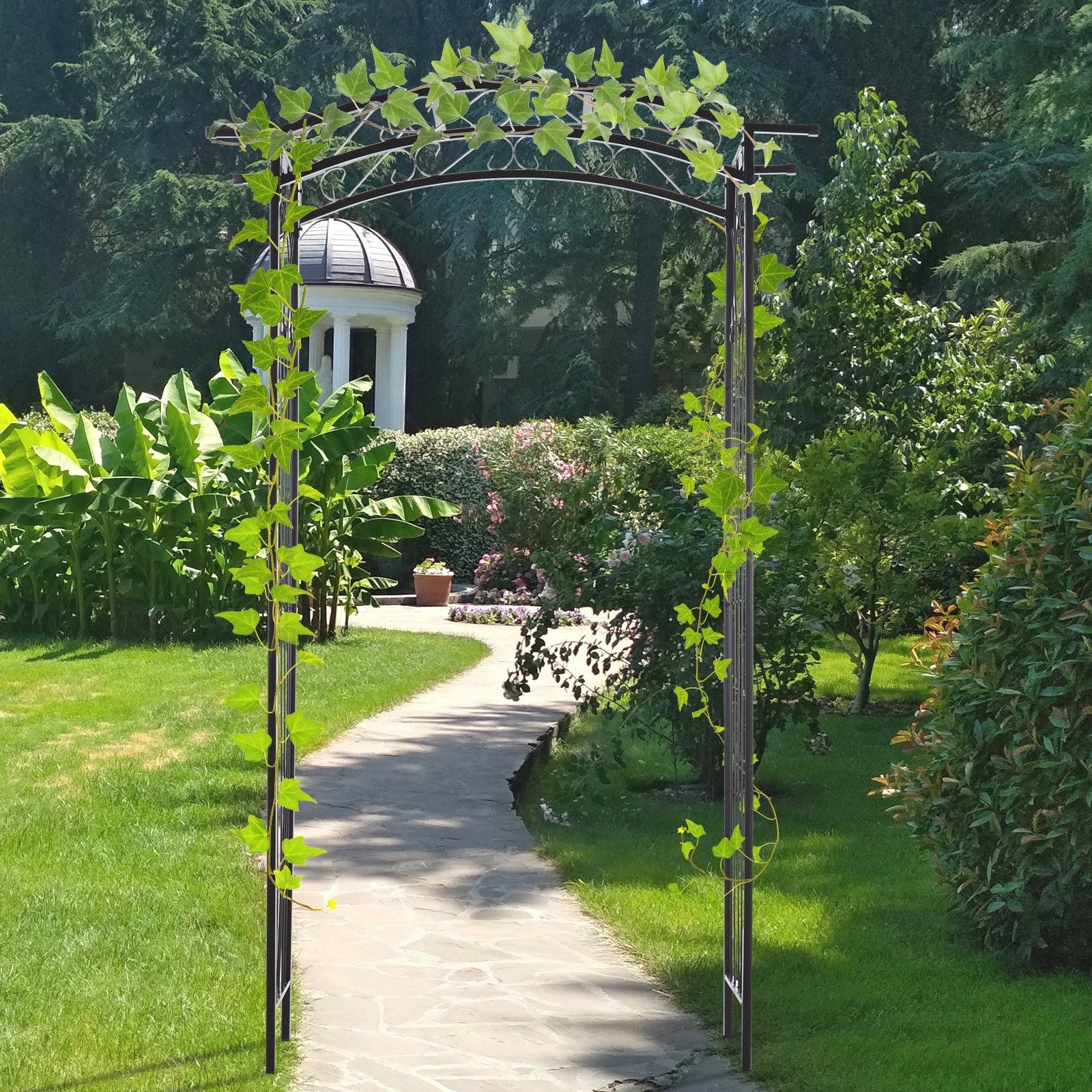 Havenside Home Pebbleton Scrollwork Garden Arbor Trellis Arch