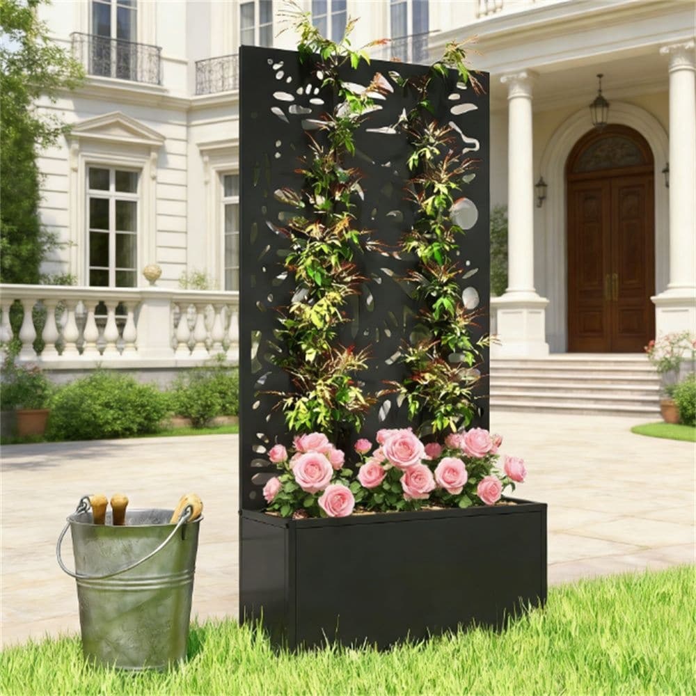 Garden Bed Wall Mounted Flower Bed Planting Basin Plant Rack