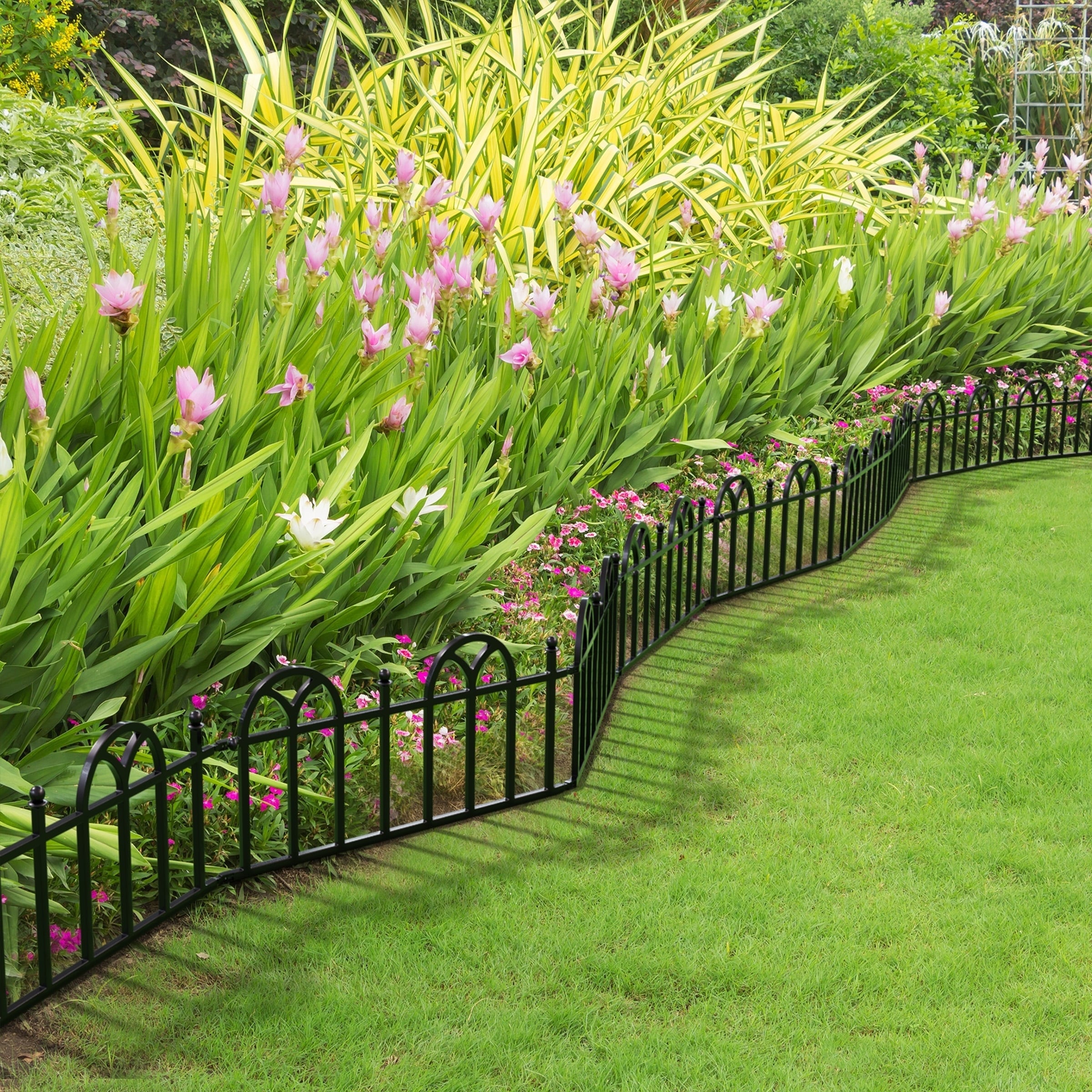 Terratrade Victorian Black Garden Border Fencing Set