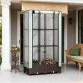 Garden Planter With Water Control Trellis Support Uv Resistant Cover