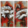 Garden Rose Mixed Media Iron Hand Painted Dimensional Wall Art