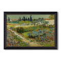 Garden At Arles 1888 Vincent Van Gogh Custom Framed Canvas
