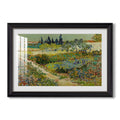 Garden At Arles 1888 Vincent Van Gogh Custom Framed Print