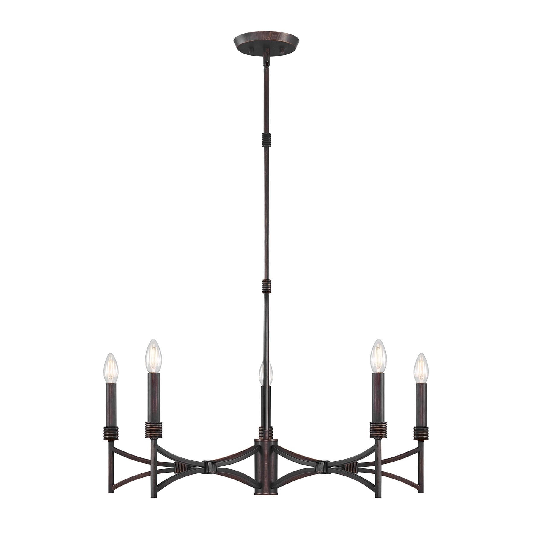 Gardner 5 Light Chandelier In Champagne Mist
