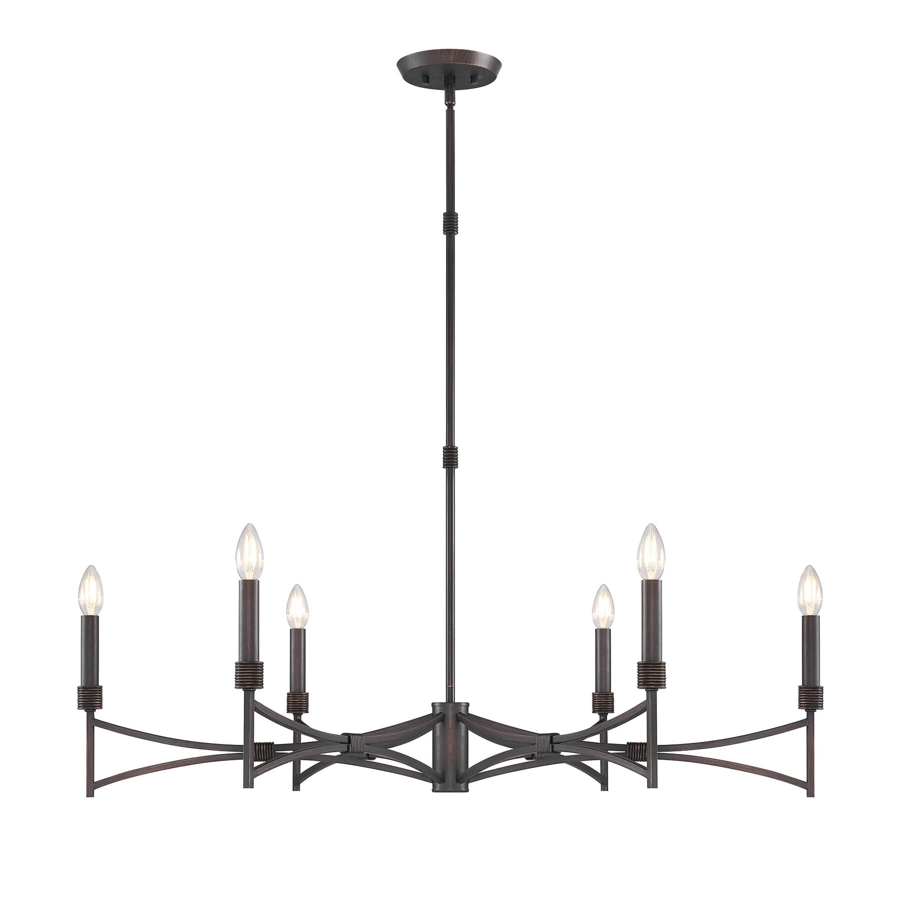 Gardner 6 Light Chandelier In Champagne Mist