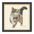 Empire Art Garfield Hand Made Signed Art Collage By Ead Artists Co Op Under Tempered Glass In Black Frame