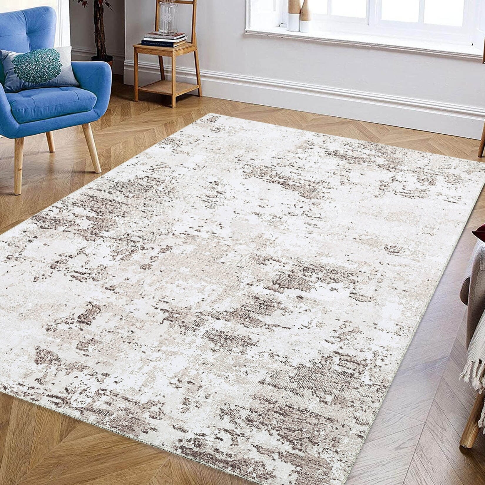 Garvee Area Rugs For Living Room Bedroom Modern Abstract Non Slip Low Pile Rug