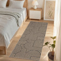Garvee Easy Jute Area Rug Modern Geometric Stripes Rug Washable Indoor Outdoor Rugs For Living Room Bedroom Patio Porch