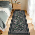 Garvee Floral Botanical Area Rugs For Living Room Bedroom Washable Farmhouse Soft Foldable Accent Rug