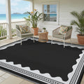 Garvee Scalloped Pattern Waterproof Outdoor Rug