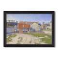 Gasometers At Clichy 1886 Paul Signac Custom Framed Canvas