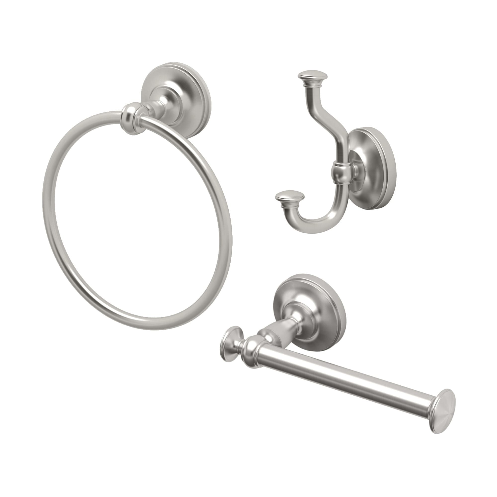 Gatco 4020Kit Tavern 3 Piece Bathroom Package With Robe Hook Towel