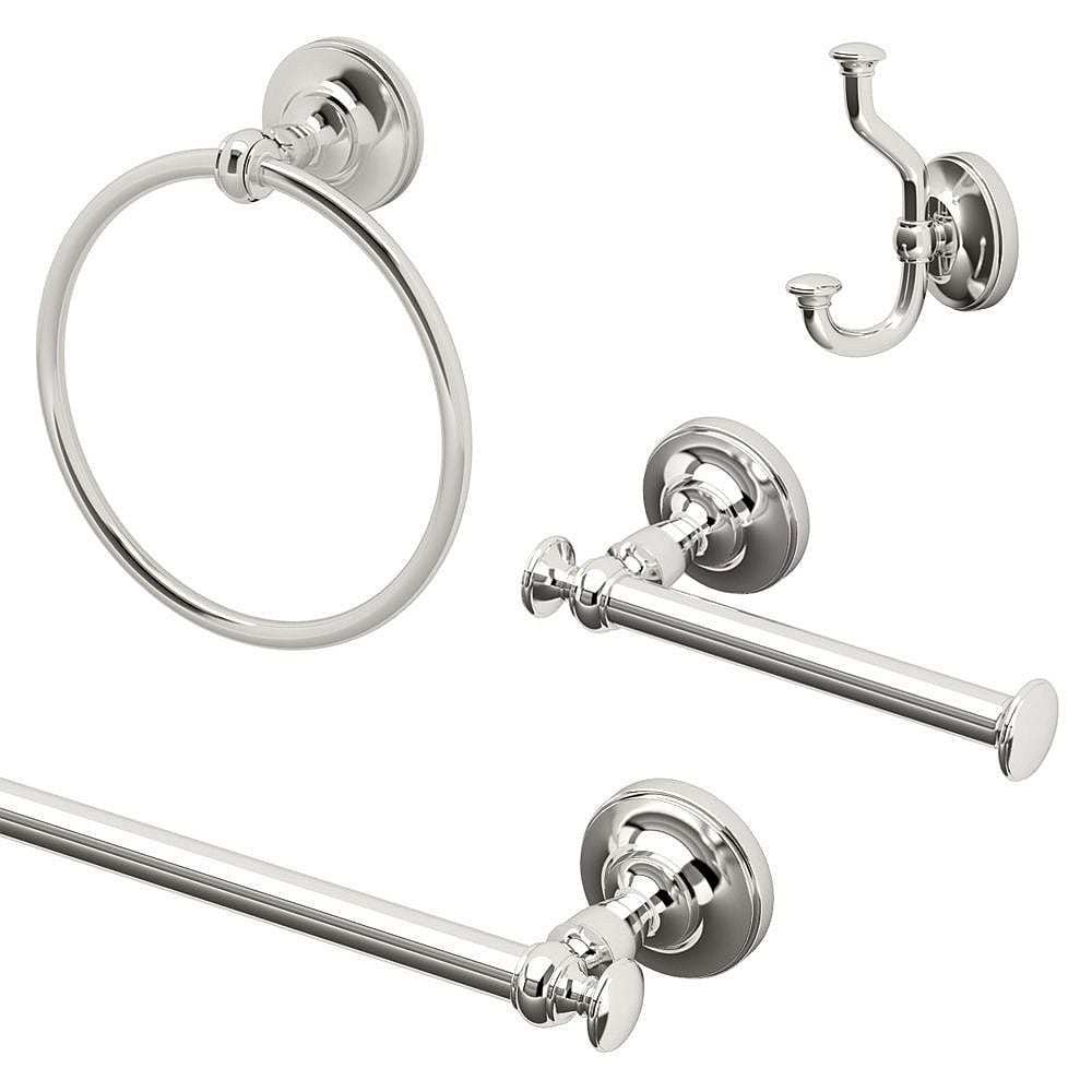 Gatco Tavern 4 Piece Bathroom Accessory Kit Polished Nickel