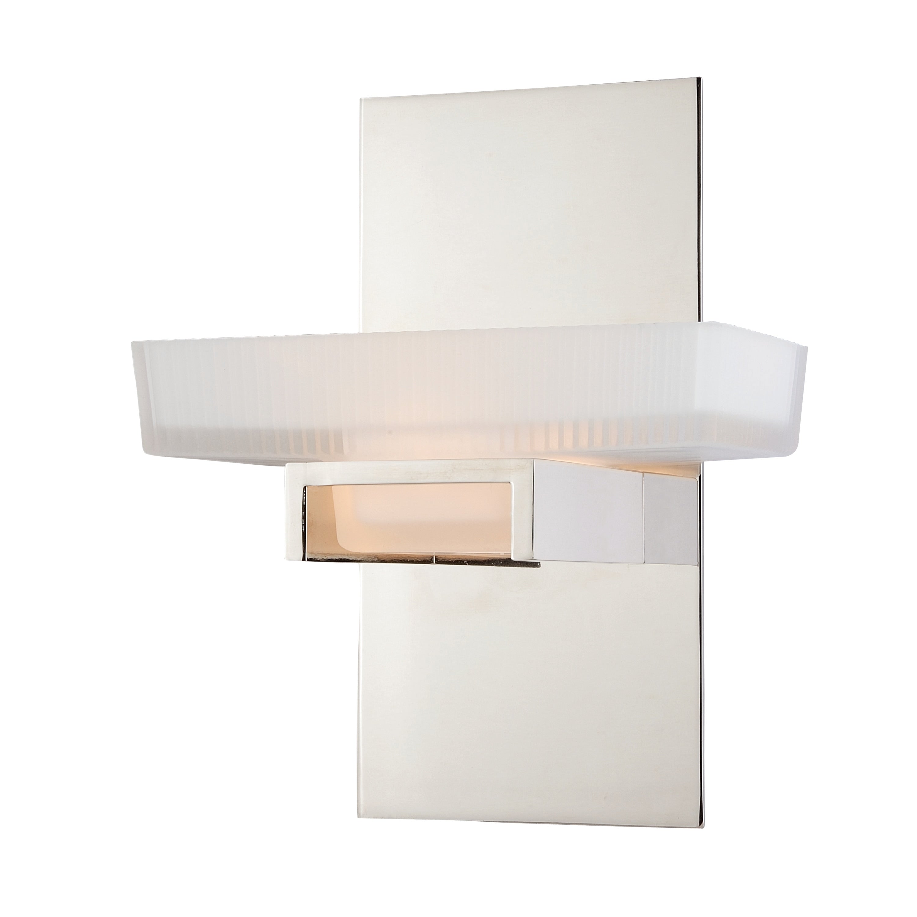 Gatsby 1 Light Nickel Bathroom Wall Fixture 8 In W X 10 In H X 5 In D