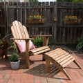 Linon Gavil Teak Adirondack Ottoman