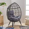 Gavilan Indoor Wicker Teardrop Chair With Cushion By Christopher Knight Home