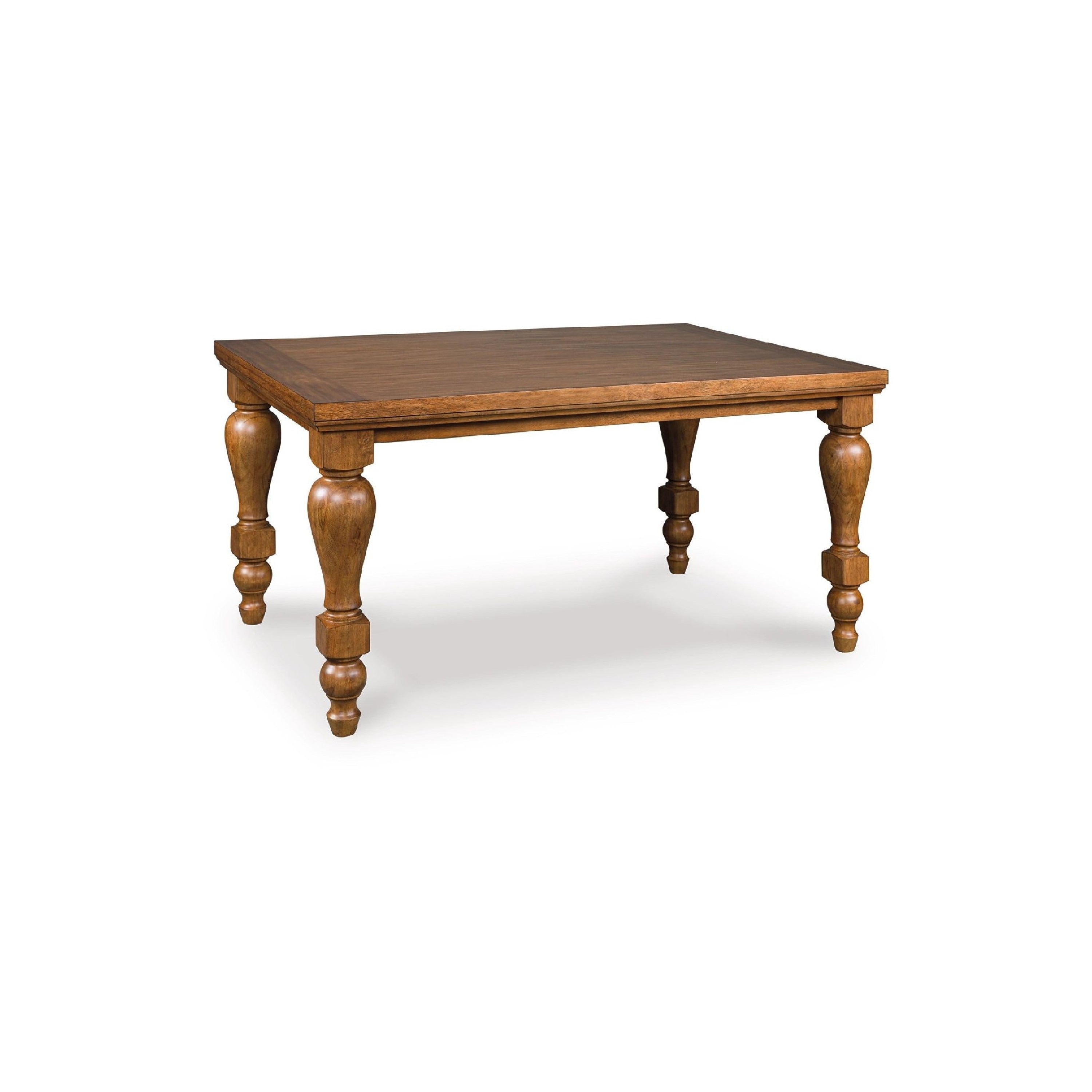 Gela Counter Height Table 66 Inch Rectangular Top Traditional Brown