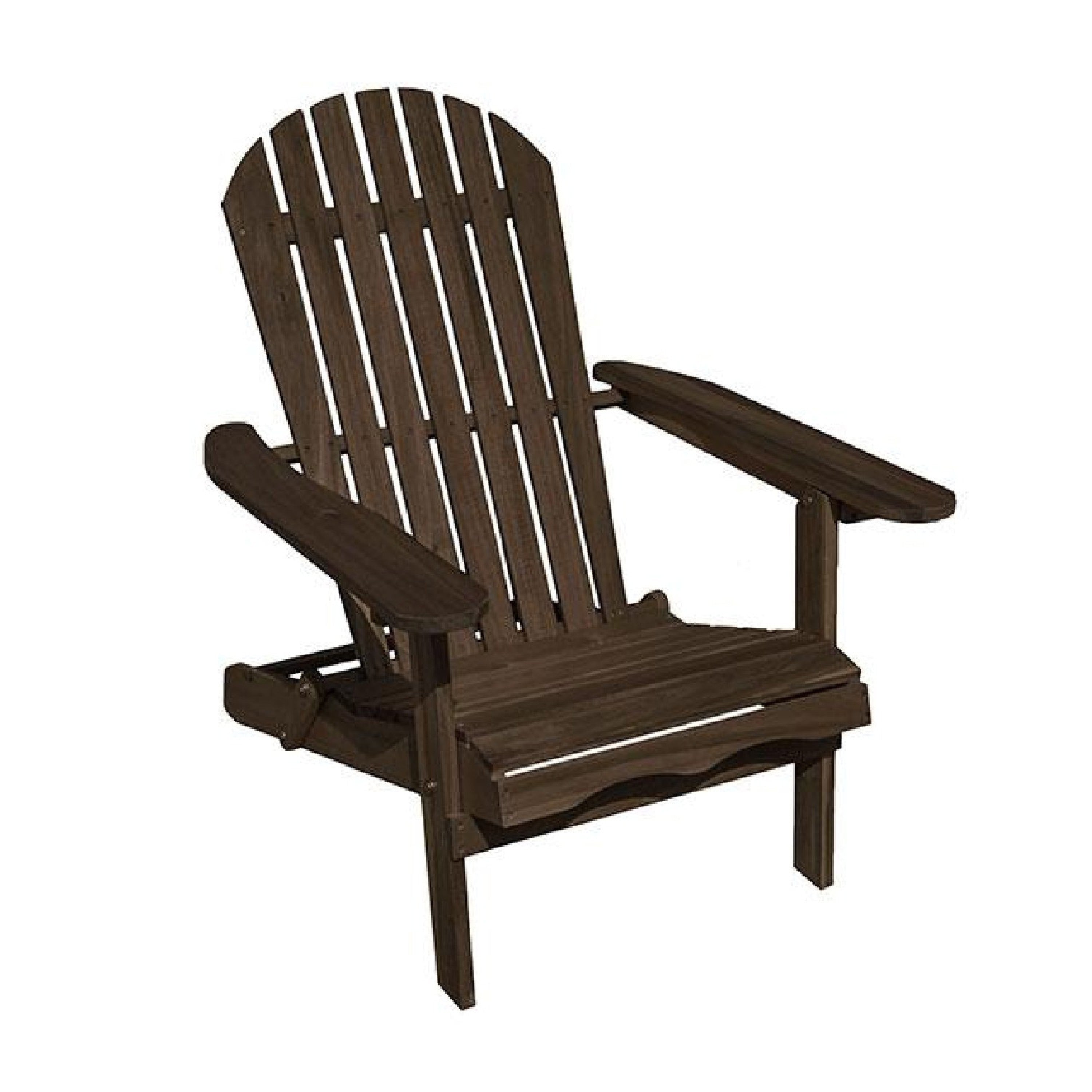 Geli Outdoor Adirondack Chair Slatted Back Weathered Gray Wood