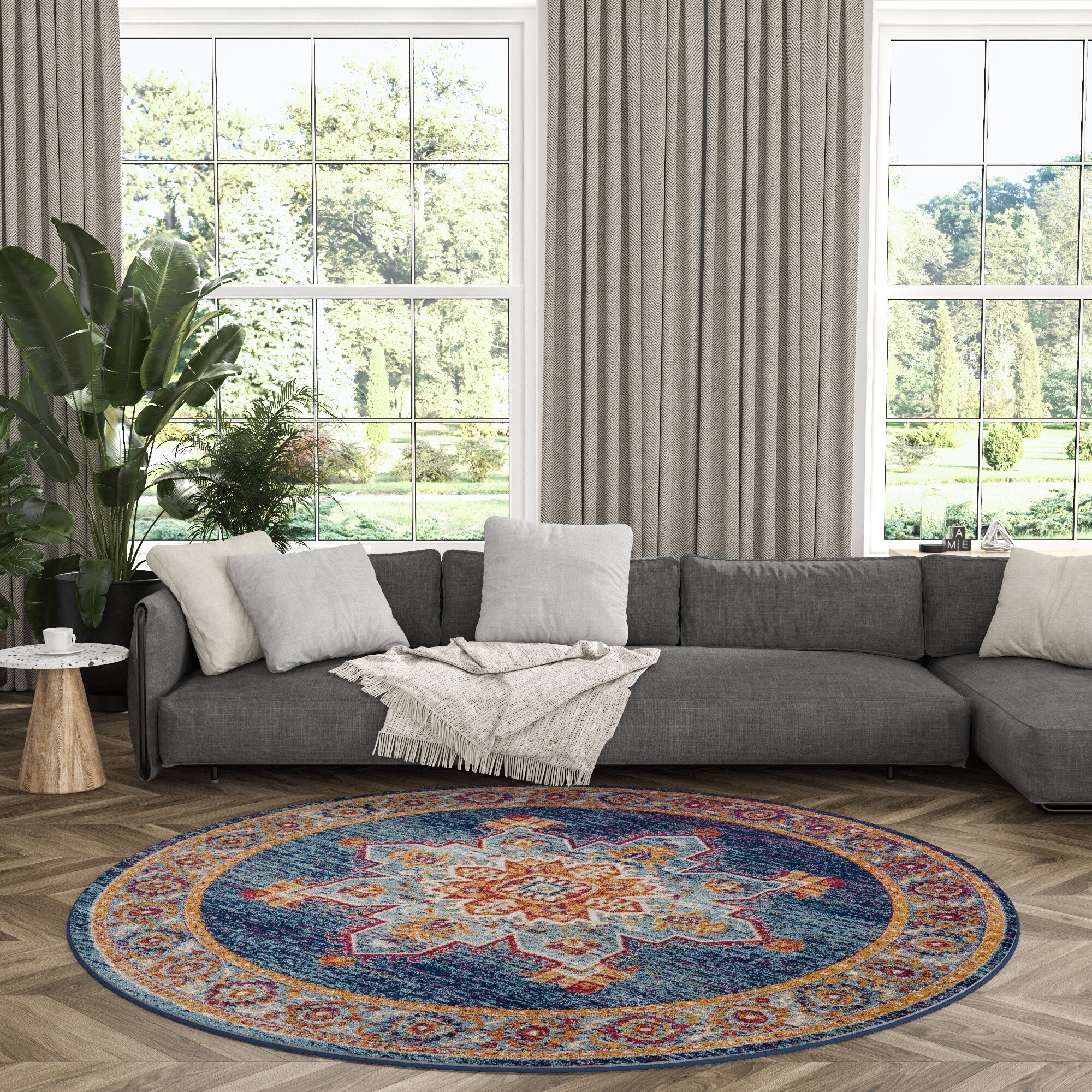 Alise Rugs Gematria Traditional Medallion Area Rug