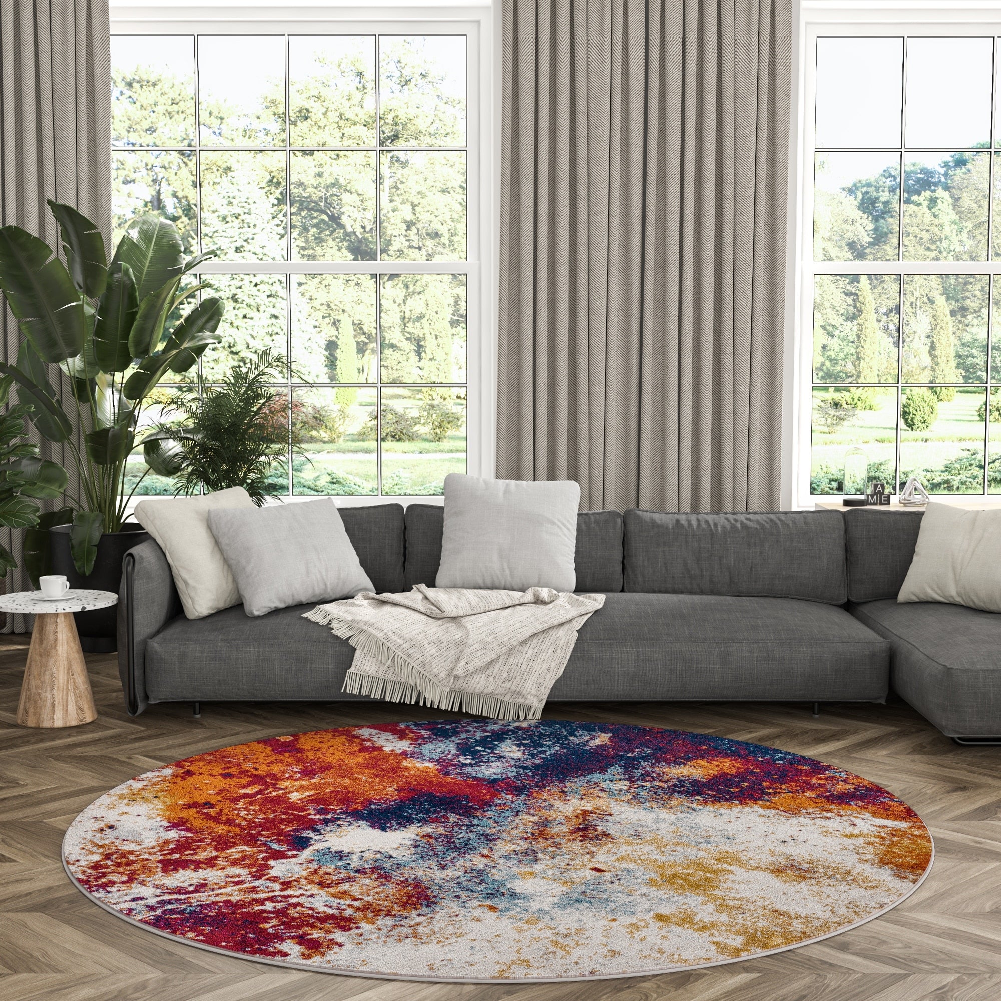 Alise Rugs Gematria Contemporary Abstract Area Rug