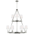 Feiss Lismore 9 Light Polished Nickel Chandelier Polished Nickel