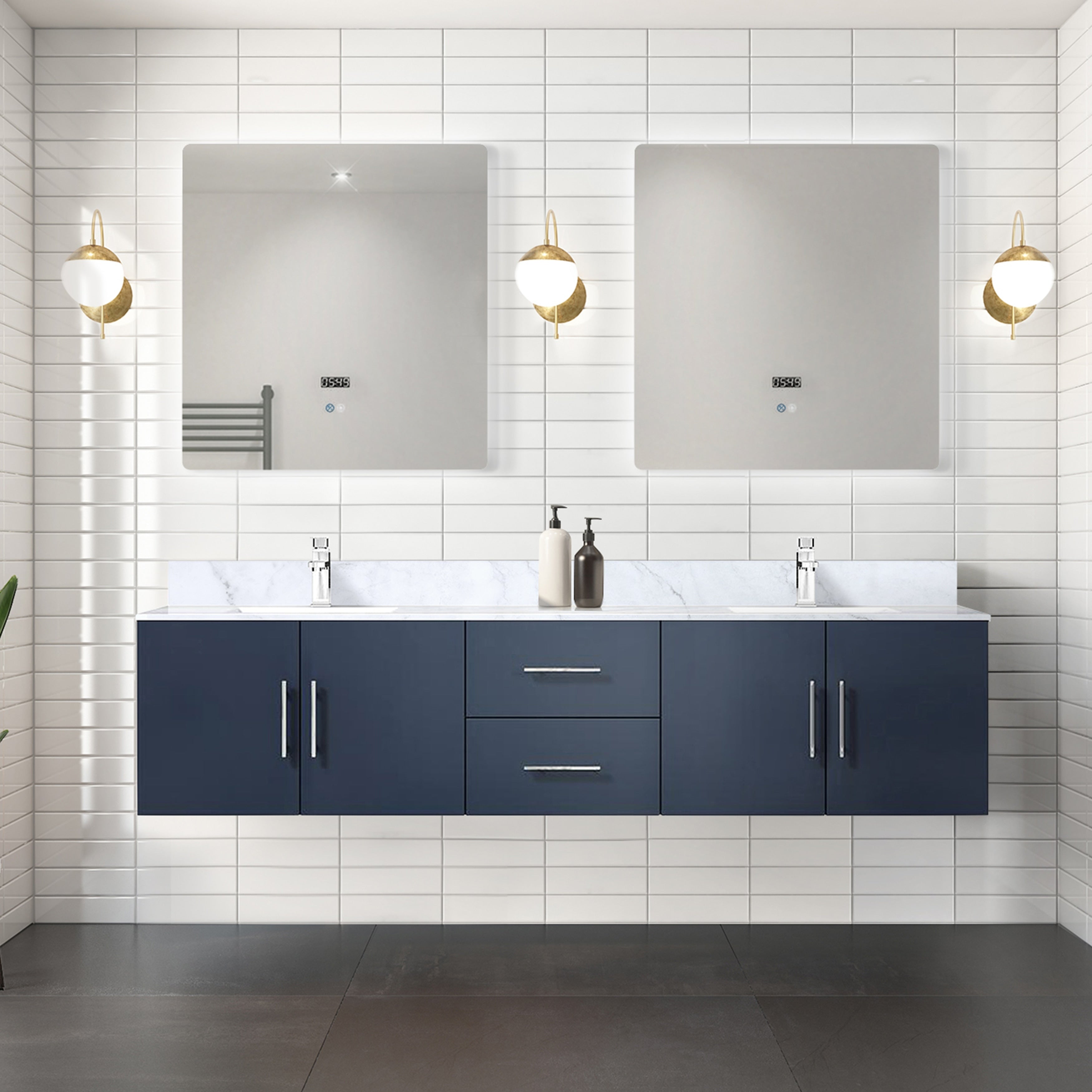 Geneva 80 Double Vanity Cabinet Only