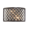 Genevieve 6 High 2 Light Sconce Oil Rubbed Bronze 6 Inch Tall