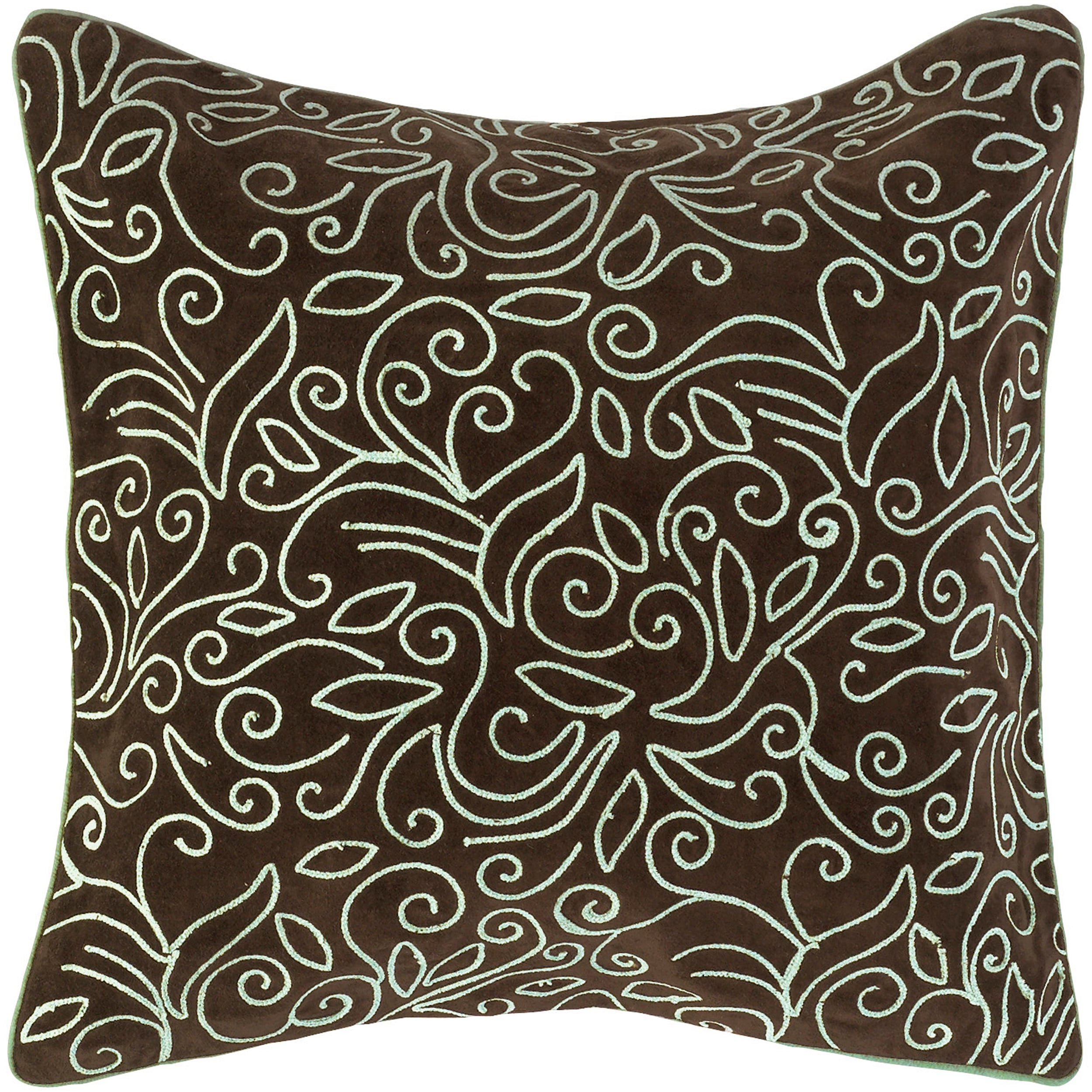 Genk Brown Blue Decorative Pillow