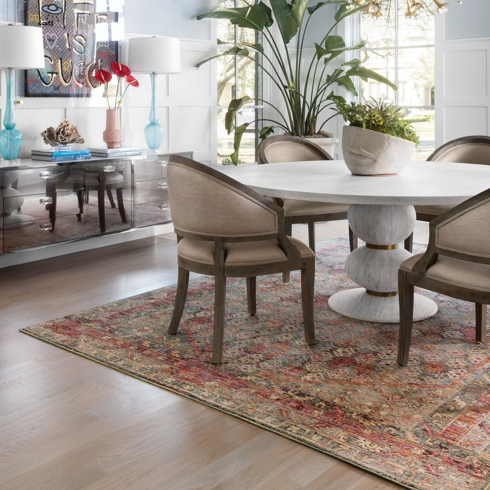 Transitional Bohemian Rust Multi Rug 67 X 94