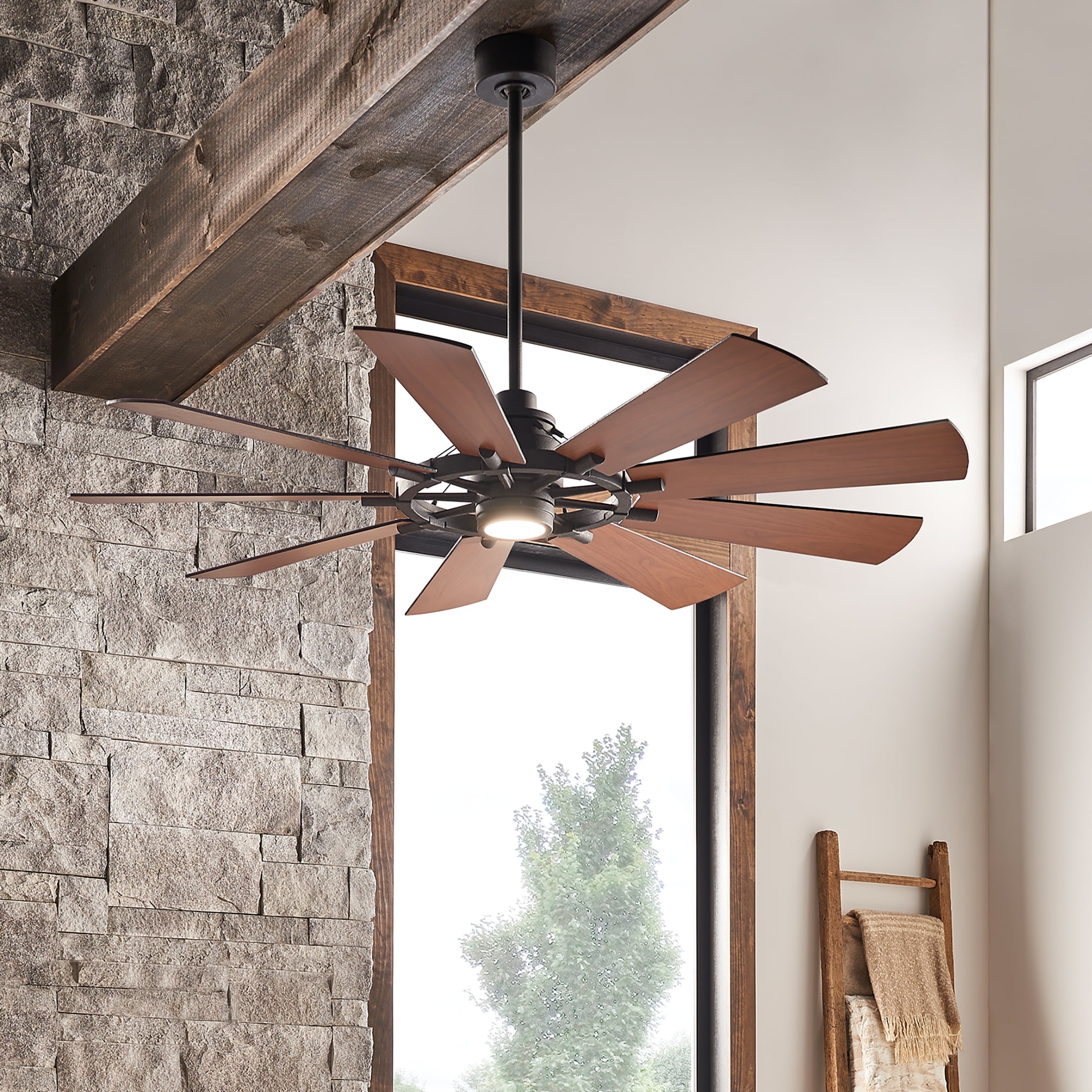 Gentry 65 Inch Led Ceiling Fan 3 Finish Options