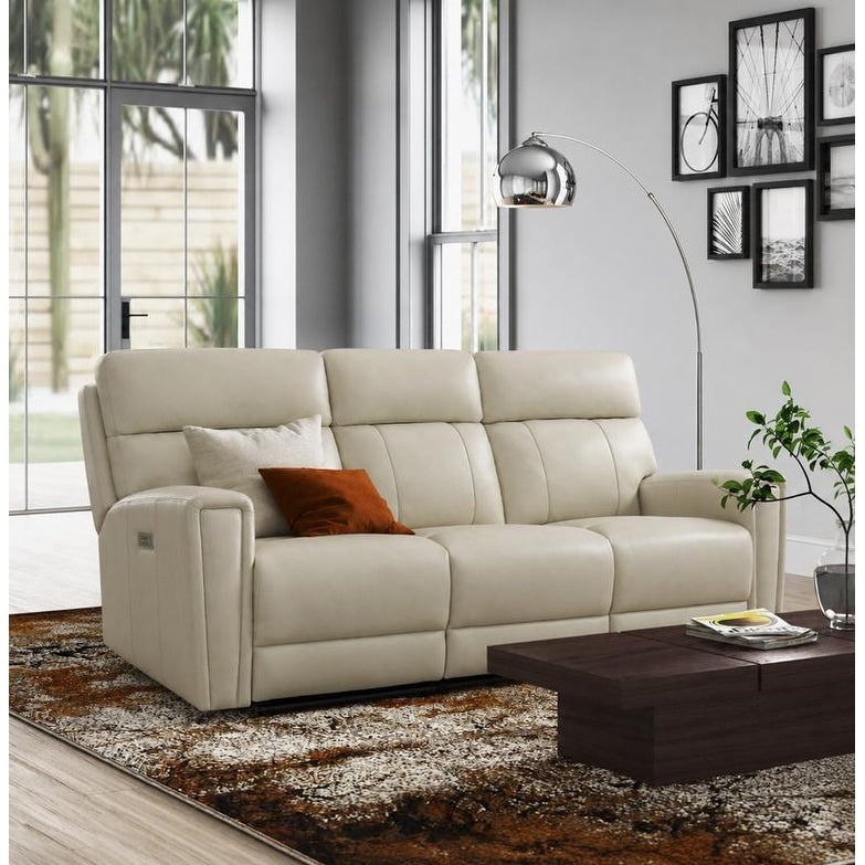 Genuine Leather Zero Gravity Power Reclining Sofa With Headrest And Usb Living Room Set