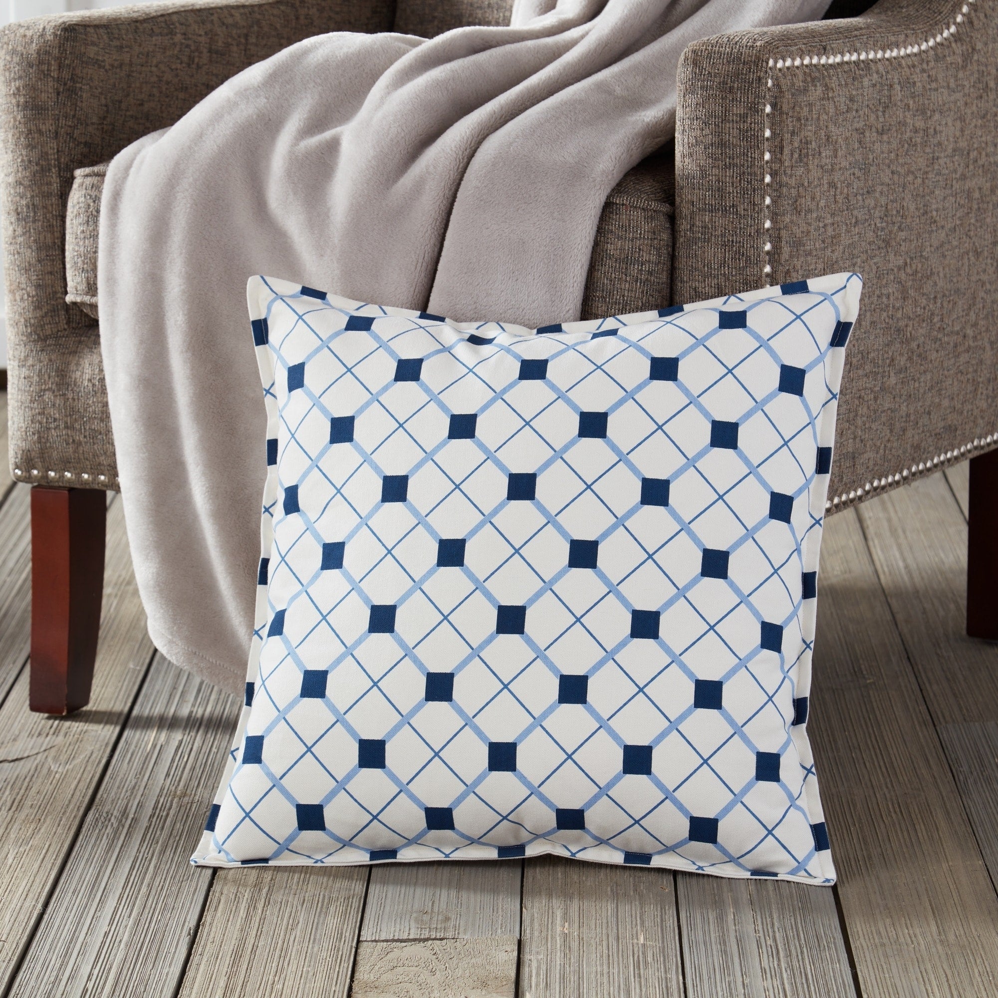 Geo Cotton Canvas 20 Inch Pillow