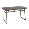 Geo Industrial Metal Wood Dining Table N A