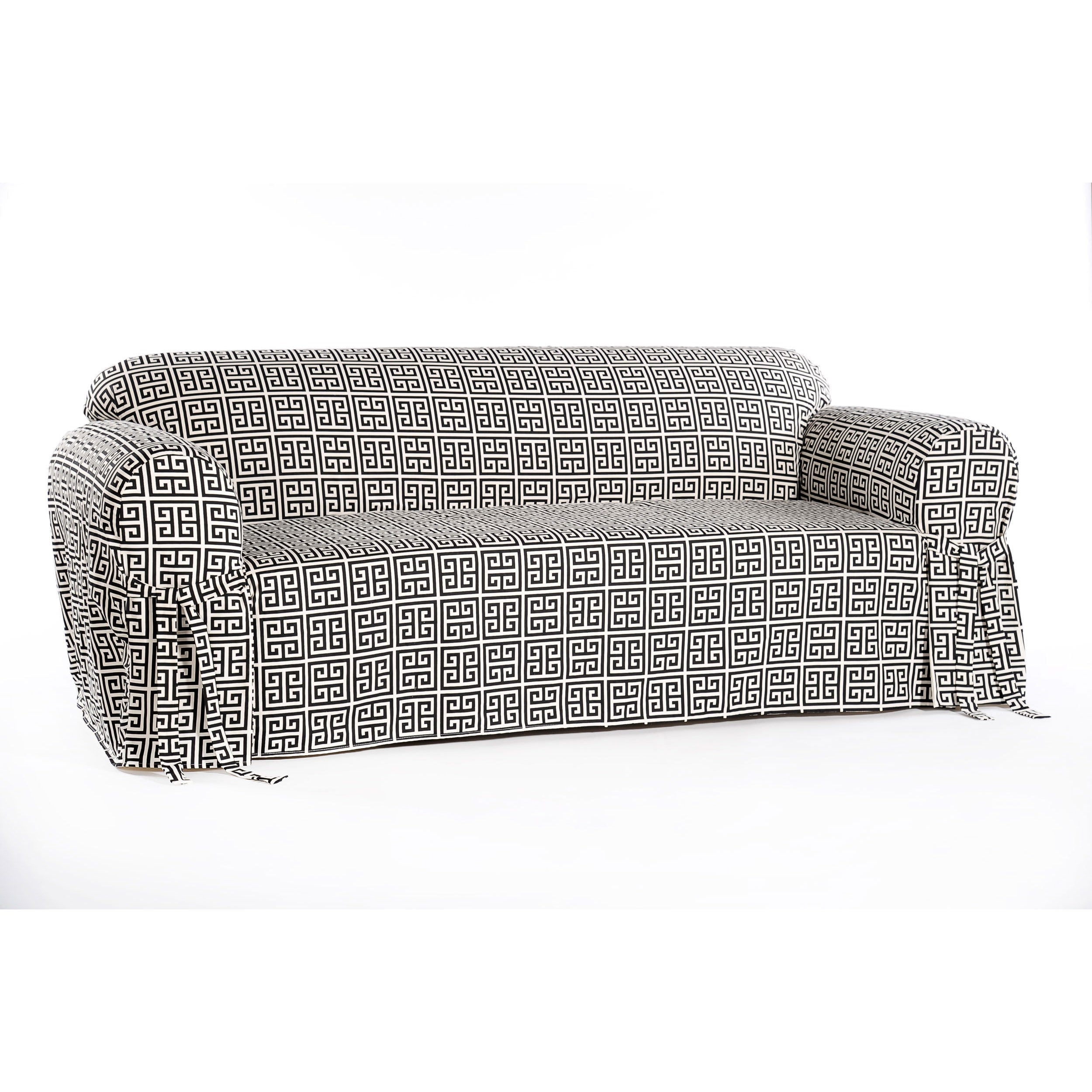 Geo Print Cotton 1 Piece Sofa Slipcover