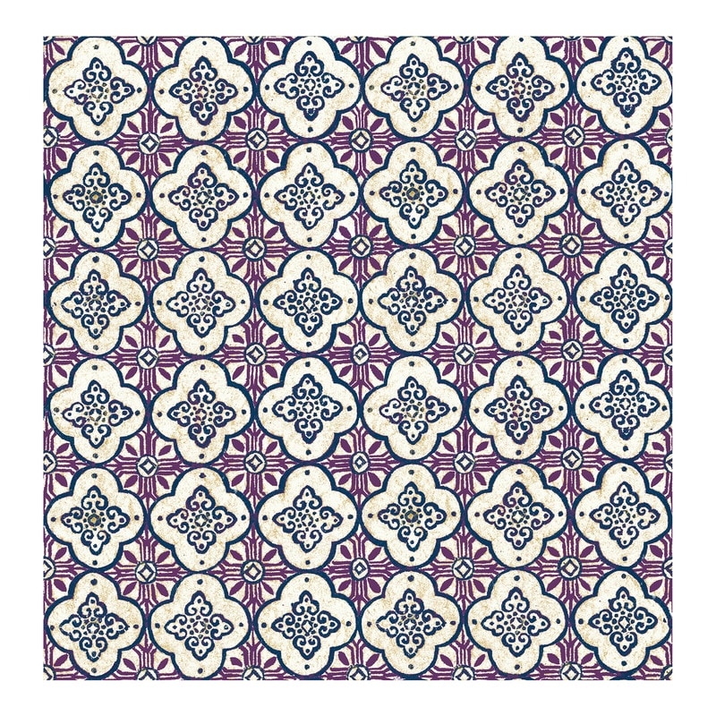 Geo Violet Quatrefoil Wallpaper 20.5In X 396In X 0.025In