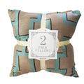 Bronze Silk Geometric Throw Pillows Set Of 2