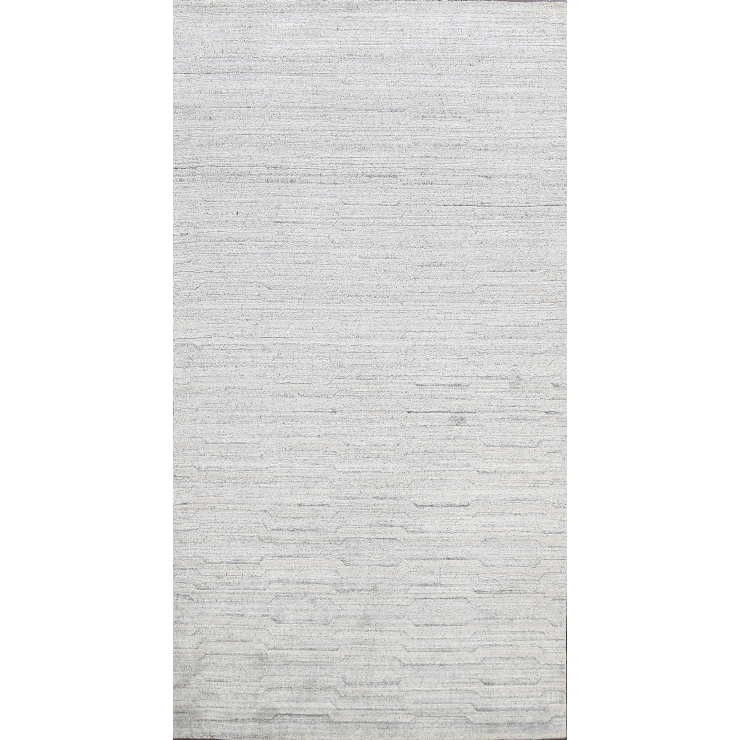 Geometric Contemporary Moroccan Oriental Area Rug Wool Hand Knotted 411 X 79