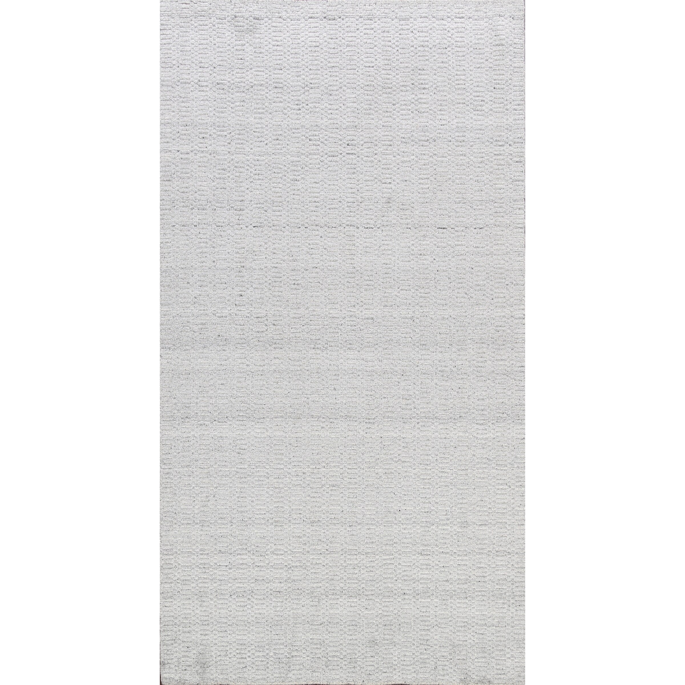 Geometric Contemporary Moroccan Oriental Wool Area Rug Hand Knotted 410 X 77
