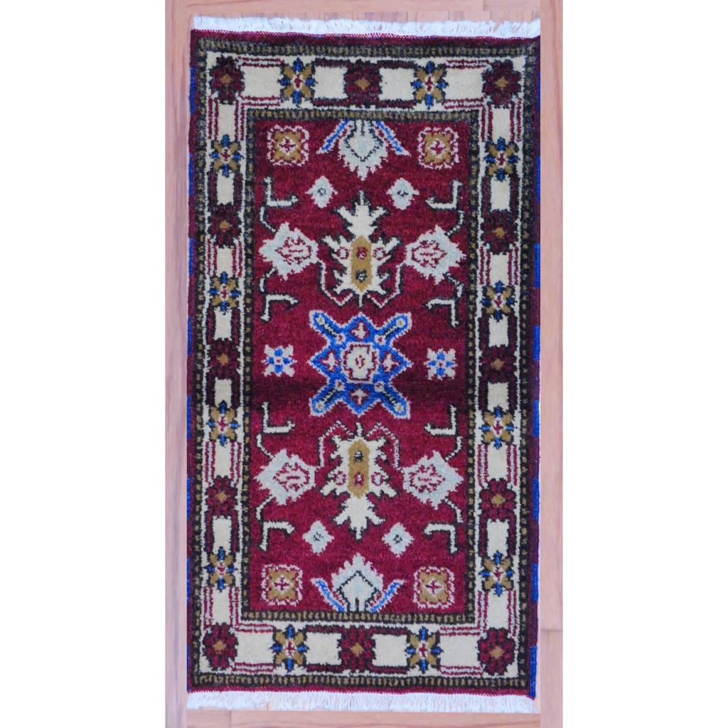 Handmade Herat Oriental Indo Kazak Wool Rug India 22 X 4