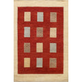 Geometric Modern Gabbeh Kashkoli Oriental Area Rug Wool Handmade 60 X 77