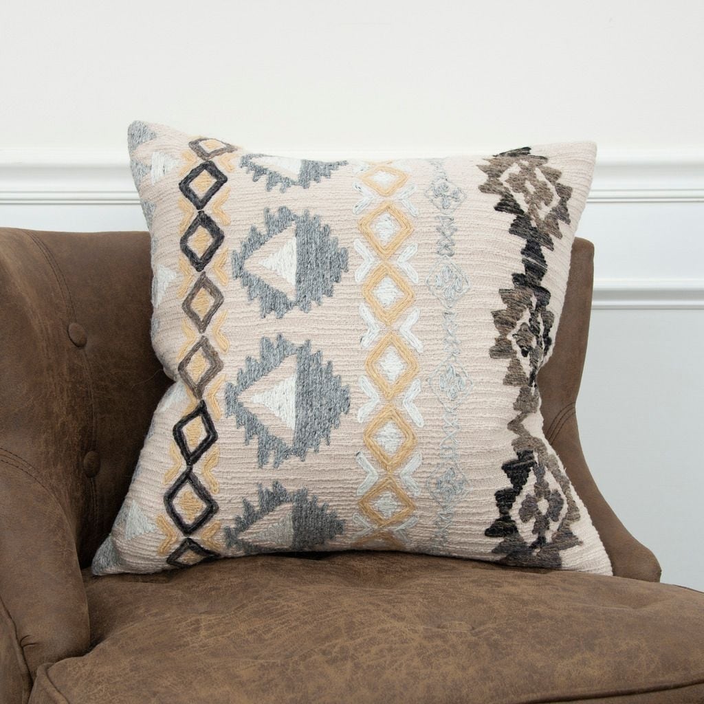 Rizzy Home Geometric Natural Decorative Poly Filled Pillow 20 X20