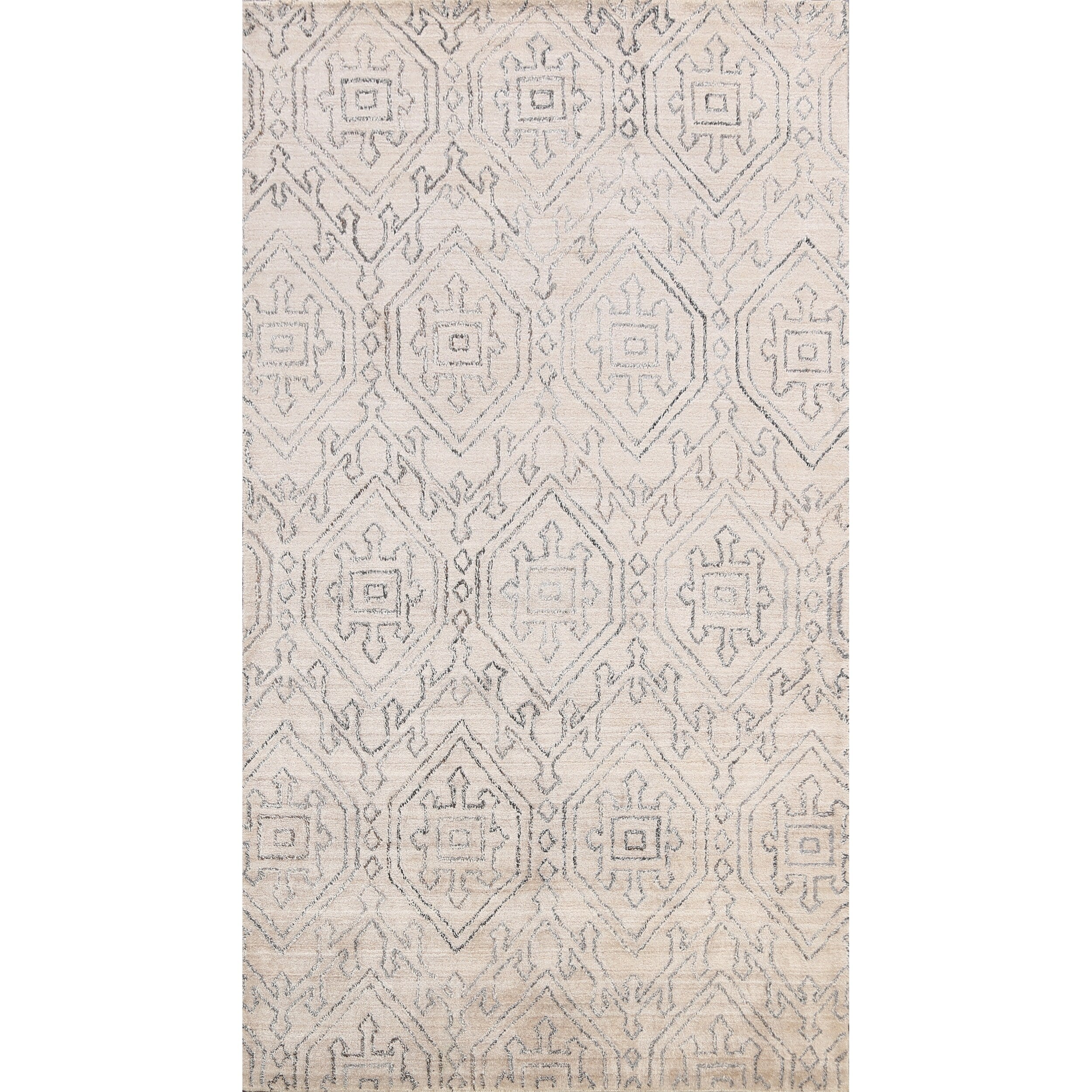 Geometric Oriental Gabbeh Area Rug Wool Handmade Modern Carpet 50 X 710